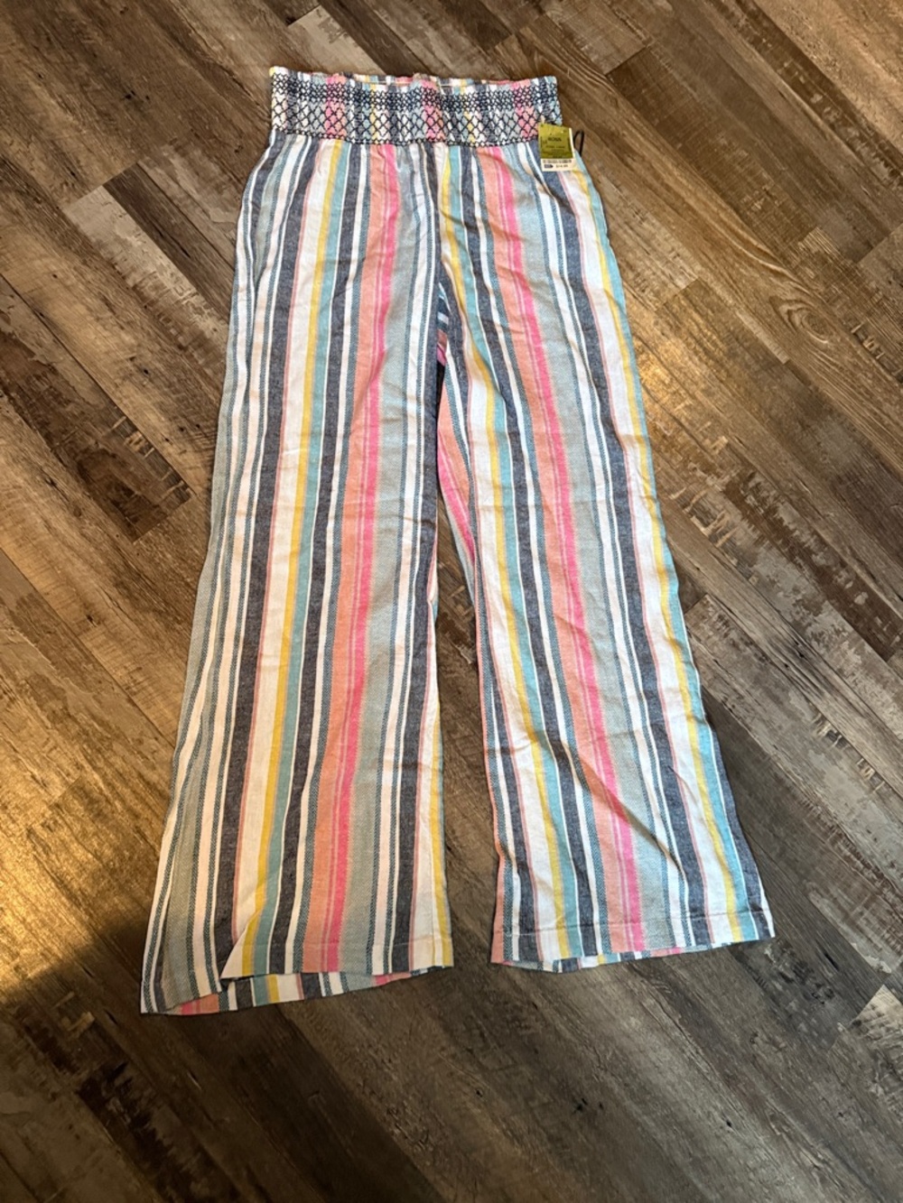 Beach Stripe Wide-Leg Pants